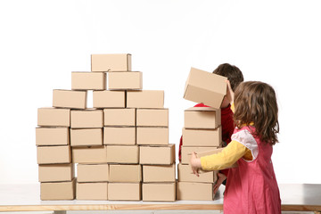 children and box