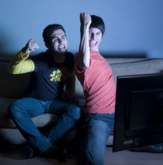 victoire devant la télévision