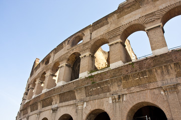 Obraz premium Roman Coliseum on Blue