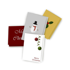 Scattered Greeting Cards on White
