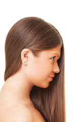 Fototapeta premium beautiful woman with long hair
