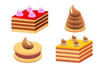 Four cakes