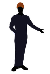 Male Construction Worker Illustration Silhouette