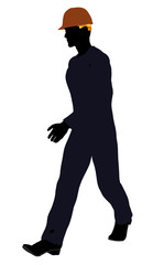 Male Construction Worker Illustration Silhouette