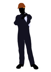 Male Construction Worker Illustration Silhouette