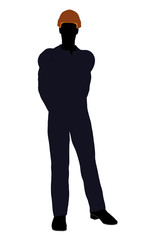 Male Construction Worker Illustration Silhouette