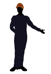 Male Construction Worker Illustration Silhouette