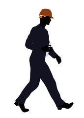 Male Construction Worker Illustration Silhouette