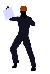 Male Construction Worker Illustration Silhouette
