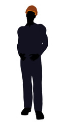 Male Construction Worker Illustration Silhouette