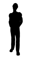 Male Construction Worker Illustration Silhouette
