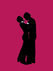 Couple Illustration Silhouette