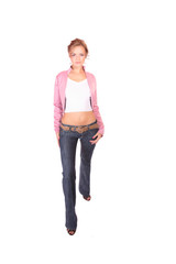 Beautiful fashion woman dancing