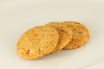 chocolate biscuit in the plate