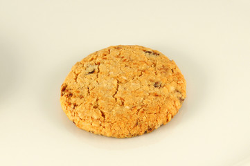 chocolate biscuit in the plate