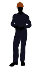 Male Construction Worker Illustration Silhouette