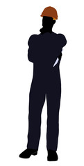 Male Construction Worker Illustration Silhouette
