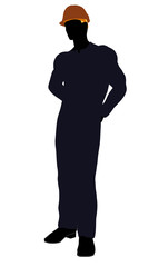 Male Construction Worker Illustration Silhouette