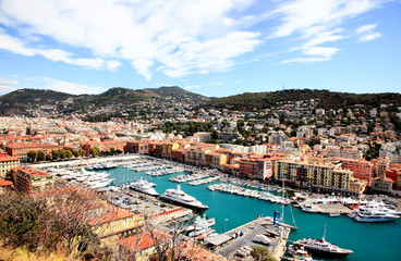 Fototapeta premium aerial view of the city of Nice France