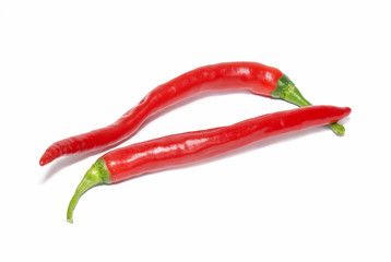 Red pepper isolated on white