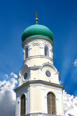 Fototapeta premium cathedral cupola on sky background