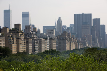 Fototapeta na wymiar Skyline von New York City mit Central Park im Vordergrund