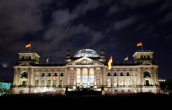 german berlin reichstag by night