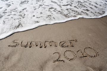 Years summer 2010 in sand