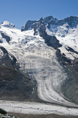 glacier at the Matterhorn in Switzerland