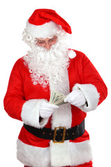 Santa with cash