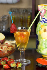 cocktail and fruits