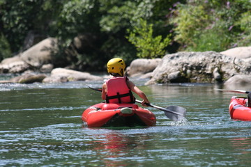 Kayak sur une rivière