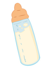 Baby Bottle Filled with Milk