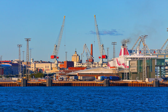 Seaport in Helsinki, Finland