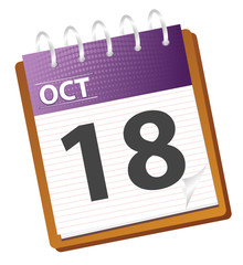 calendar october in vector mode