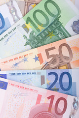 Fototapeta na wymiar euro banknotes