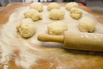 Fototapeta na wymiar making bread