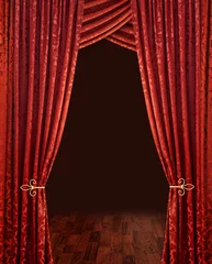 Wall murals Theater red theatre curtains