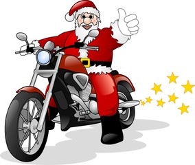 santa claus biker