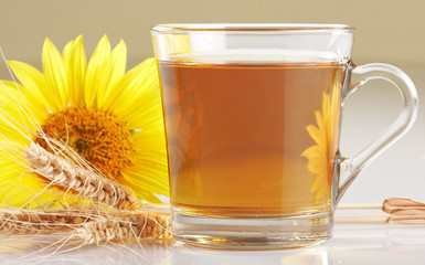 cup of flower tea