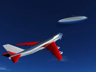 Photo sur Plexiglas Avion, ballon OVNI et avion