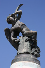 Lucifer - the Fallen Angel in Retiro park, Madrid