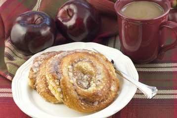 Delicious Apple Danish with Coffee