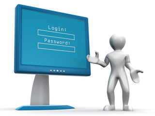 Monitor with Login and password