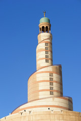 Obraz premium Famous minaret of islamic center in Doha Qatar