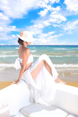 woman relaxing in the afternoon