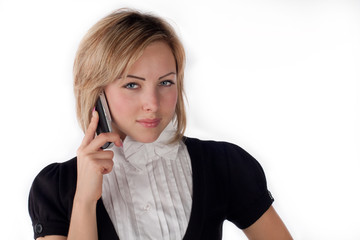 attractive woman with mobile phone