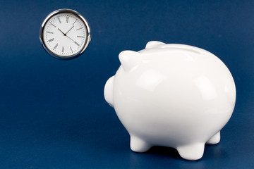 Piggy Bank and clock