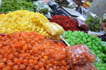 Dried fruits in a chinese market