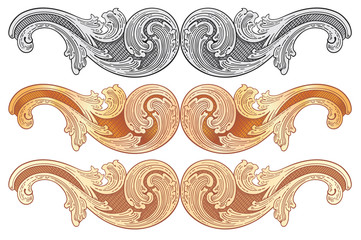 Grey and gold design elements vector #2